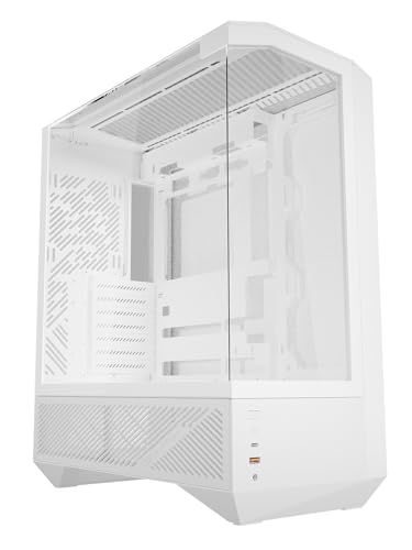 Image of darkFlash DY460 ATX Full Tower PC Case, No Preinstalled Fans, USB-C,White | 330 Panoramic Glass, No Preinstalled Fans, USB-C 10Gbps, 360mm Radiator, 400mm GPU Clearance, 10-Fan Support, PSU Chamber