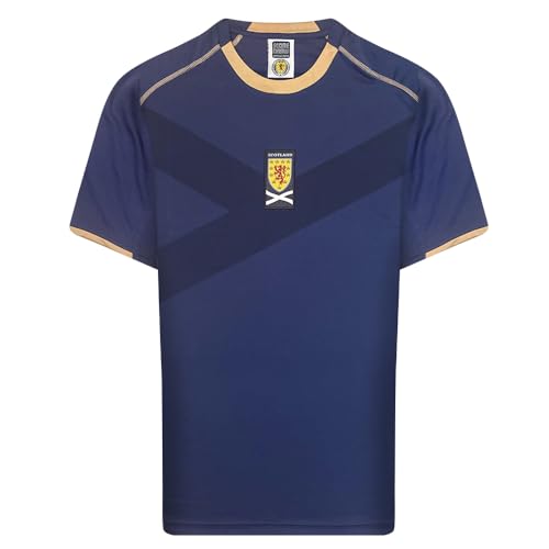 Score Draw Scotland 2007 Home Retro Shirt Blue Large Polyester
