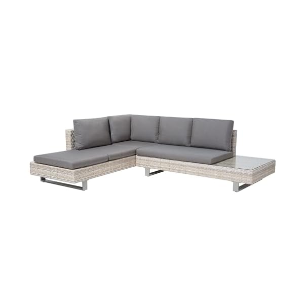 Patioco Lanciano Lounge-Set Rattan Grau-Beige