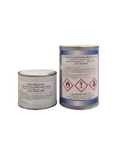 DISPIVAL - PINTURA POLIURETANO BRILLANTE 2C CARTA RAL 0,8L+0,2K - RAL 9003 Blanco señales