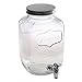 Monsterzeug XXL-Getränkespender, Vintage Wasserspender mit Zapfhahn, Glasbehälter mit Zapfhahn, Glas, 3,5 Liter