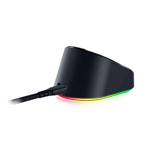 Mouse Dock Pro & Charging Puck - Dock di ricarica wireless magnetico e modulo per mouse compatibili (Hyperspeed 8K Hz, 8 luci RGB Chroma) Nero - Mouse gaming - Immagine 7