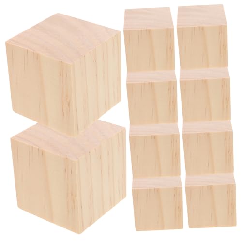 Cubes de bois 5 cm pour artisanat et peinture enfant - Lot de 20 blocs