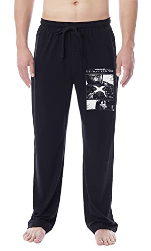 Star Wars Mens' OBI-Wan Kenobi Darth Vader TV Series Character Sleep Pajama Pants (Small) Black