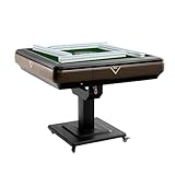 WARM HARBOR Folding American Mahjong Table, Fully Automatic Home Mahjong Table for Chinese/American, Slim with Wheels, Comes with 2 Sets of Tiles