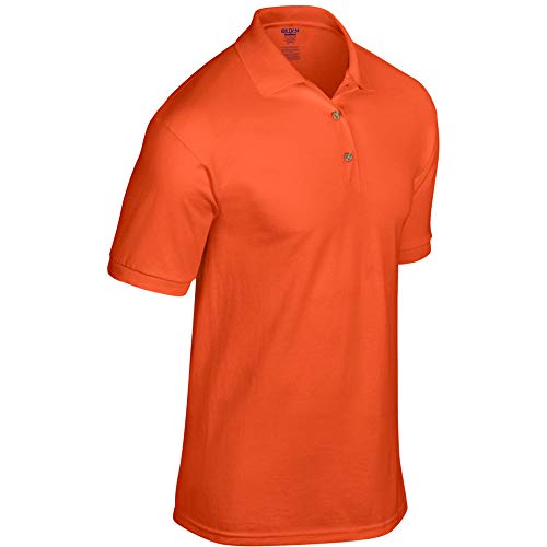 Camisa Polo para Hombre Gildan DryBlend Jersey Manga Corta Talla XL Naranja miniatura 4