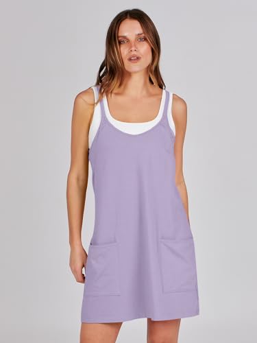 ANRABESS Women Athletic Dress Summer Tennis Workout Active Sports Mini Romper Dress Built in Shorts Travel Vacation Clothes3