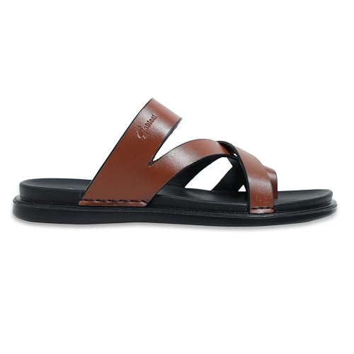 Image of Gabicci Martin Leather Formal Slip on Sandal For Men |1207|