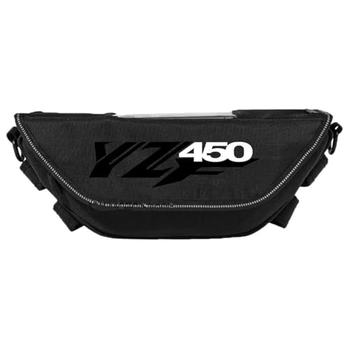Tragbares Aufbewahrungs-Sattelpaket Motorradzubehör Für Yamaha YZ450F: wasserdichte Und Staubdichte, Praktische Reise-Lenkertasche Mit Schultergurten(SCHWARZ)