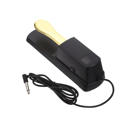 Abaodam Sustain Pedals for Keyboard Piano Easy to Use for Beginners Pros Non-slip Design Gold Finish