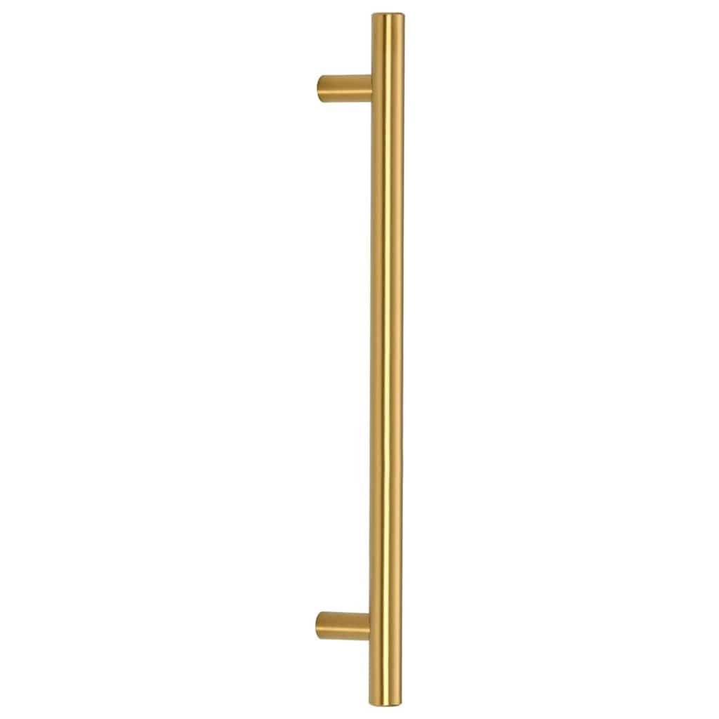 Tiradores de muebles de acero inoxidable dorado en forma de T, 192 mm, distancia entre orificios, juego de 5 unidades, para armario, cajón, puerta, cómoda, cocina, baño, resistente a la