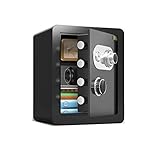 Sicherheitstresor, Tresore für zu Hause, feuerfest, mechanischer Tresor, Kassenschließfach für Geld, Schmuck, Dokumente, Reisepass, Wertaufbewahrung, wasserdichter Ganzstahl – 38 x 33 x 45 cm