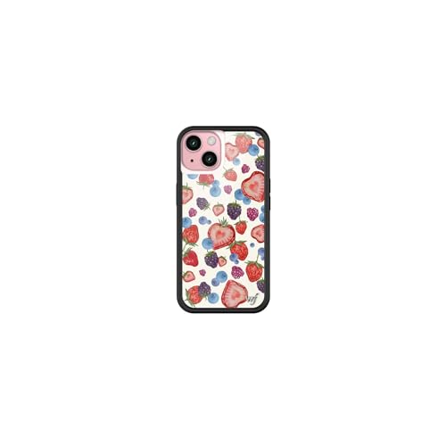 Image of Wildflower Cases - Compatible with iPhone 16 | Protective Black Bumper, 6.5ft Drop Test Certified, Women Owned Small Business | Berries Aesthetic Classic Popular Trendy | Fruit Tart