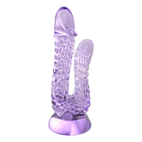 26cm realistisches Drachen Doppel-Ended Dildo für Anfänger mit Flared Suction Cup Base für Hands-Free-Spiel, flexibles Monster Anal Dildo mit gebogenem Schaft für vaginalen G-Spot und Anal-Spiel