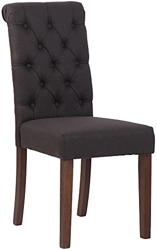Clp Silla De Comedor Lisburn En Tela O Terciopelo I Silla De Salón En Estilo Chesterfield Base De Madera, Color:Negro, Material De Base:Tela Clp Silla De Comedor Lisburn En Tela O Terciopelo I Silla De Salón En Estilo Chesterfield Base De Madera, Color:Negro, Material De Base:Tela