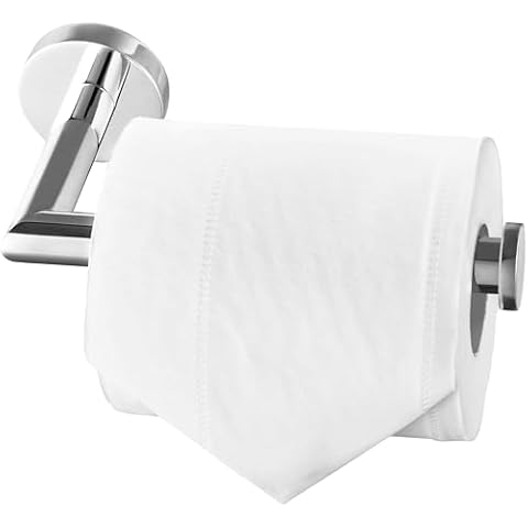 HITSLAM Chrome Toilet Roll Holder, Waterproof & Rustproof Cover