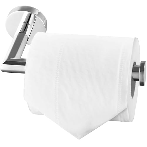 HITSLAM portarrollos para Papel higiénico Acero Inoxidable Porta Rollos de Papel higienico portarrollos baño ontado en la Pared con Tornillos para baño - Acabado Pulido - Plata