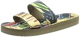 Superdry Damen Slim 2 Strap Slide Slipper, Cut About Leaves Aop, Small EU