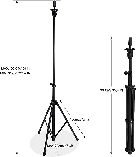 Foto von xnicx Perückenständer für Frisierköpfe,Beauty 90-137cm Perückenkopf Perückenständer übungskopf Friseur Halter,Wig Stand für Frisurenkopf, Segeltuchblockkopf Kopf mit übungskopf Ständer und Tragetasche