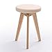 HDZWW Poggiapiedi Poggiapiedi Sgabelli Sgabelli bassi Sgabelli rotondi Sedia seduta Cuscino Sgabello Sgabello 4 gambe in legno Sgabello rotondo grigio Sgabello impilabile in legno piegato antiscivolo,