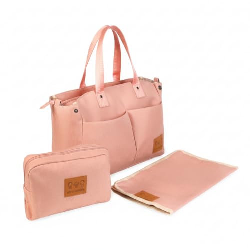 Image of abracadabra Everyday Essentials Diaper Bag For Mother, Maternity Bag for Newborn Baby, Waterproof and Multipurpose, (37 x 14 x 28 cm) - Dusty Pink