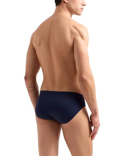 Slip de baño EA7 Armani Blue con detalles plateados para piscina 3