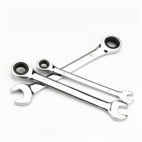Juego de llaves de trinquete reversibles, llaves combinadas de engranaje de anillo de 6-32 mm, 14 piezas de acero al cromo vanadio