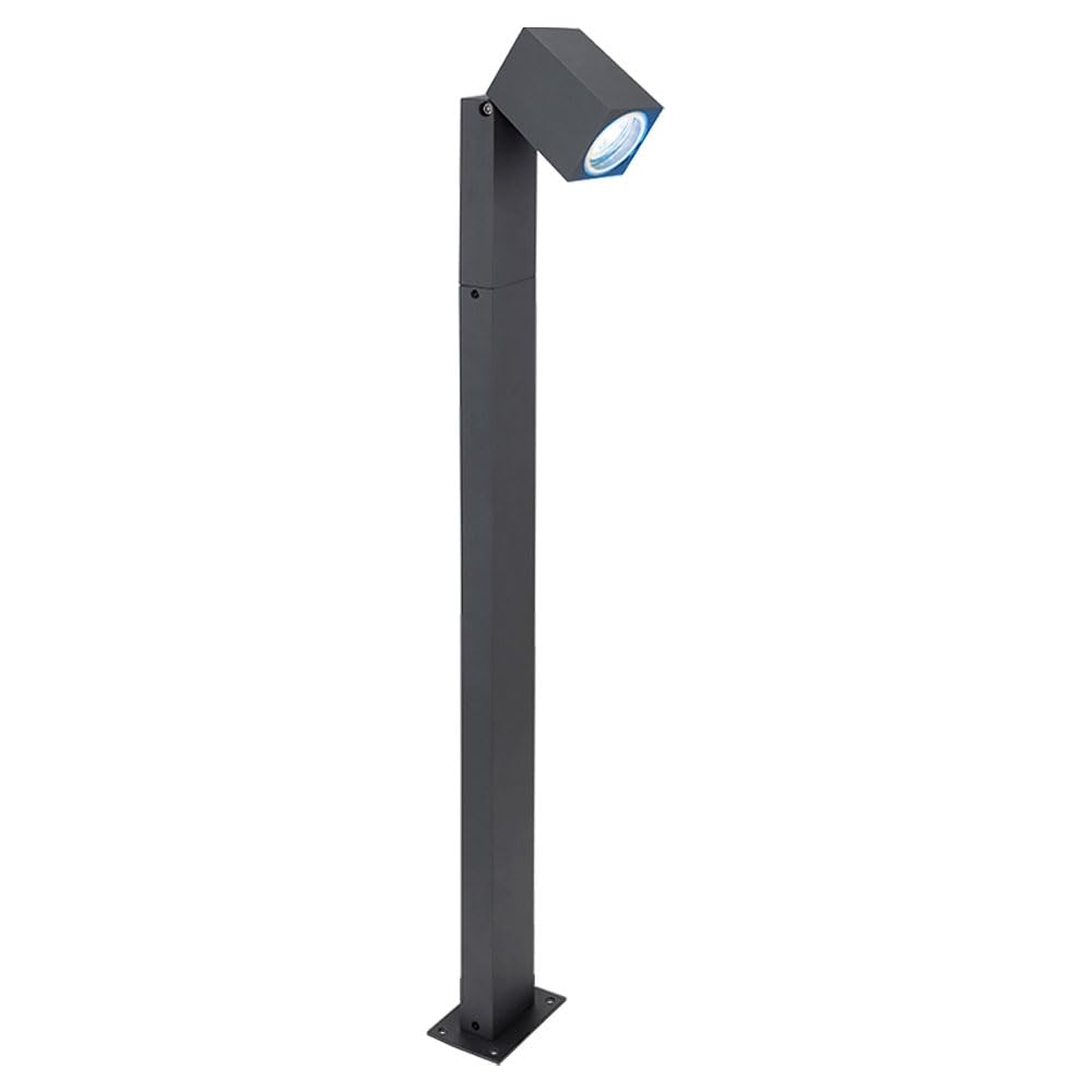 Wegeleuchten Außen anthrazit Garten Stehlampe dimmbar Aussen Smart Home RGB LED Außenleuchte Terrasse stehend, Farbwechsel Spot schwenkbar, 1x 4,5W 290lm warmweiß - kaltweiß, LxBxH 11,5x7,2x80 cm