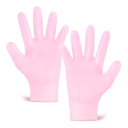 Image of Barebeauty Hydrating Moisturizing Gloves with Aloe Vera Gel | Reusable Spa Hand Care Gloves for Women | Anti-Slip, Breathable Design for Soothing Dry Hands, Rough Skin, and Cracked Heels - (Pack of 1)