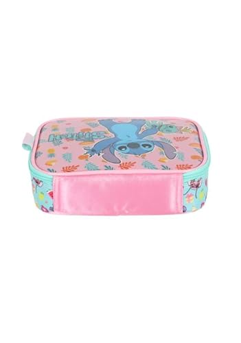 Estojo Luxcel Stitch Box 1 Fecho Rosa Ei41554sc