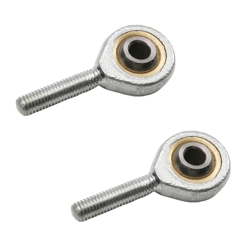 Bztoolbox 2Pcs SA5T/K Rod End Bearings, 5mm Bore Pre-Lubricated Bearings, M5 x 5mm Male Thread Right Hand