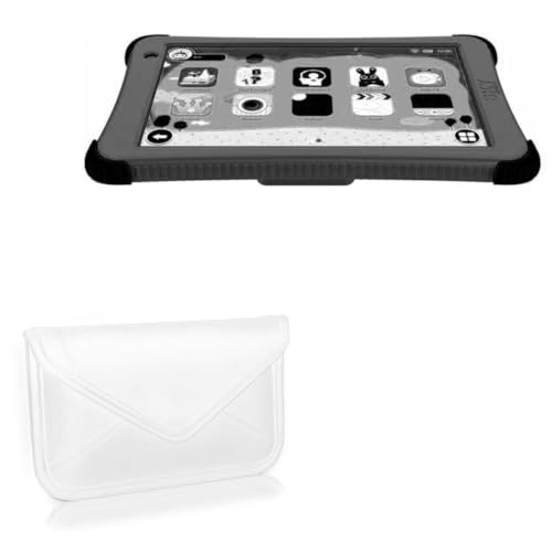 BoxWave Case Compatible with Sky Devices Sky Kid 1 - Elite Leather Messenger Pouch, Synthetic Leather Cover Case Envelope Design - Ivory White