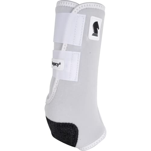 Classic Equine Legacy2 Support Boots, Hind (White, Medium)