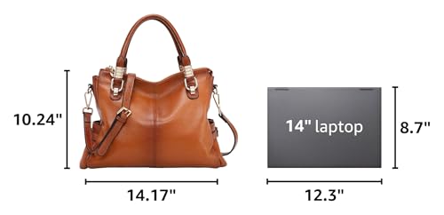 Kattee Genuine Leather Satchel Tote