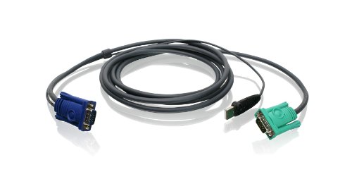 IOGEAR USB KVM Bonded Cable 10-Feet with USB and VGA Connections, G2L5203UTAA, Black, 10 Feet - Image 2