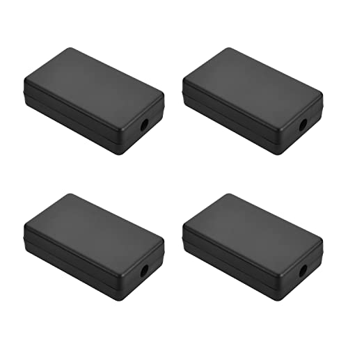 Heyiarbeit ABS Plastic Dustproof Junction Box Junction Project Box Enclosure Circuit Board Small Box 2.36\"x1.42\"x0.67\"(LxWxH) for Electronic Projects Black 4pcs