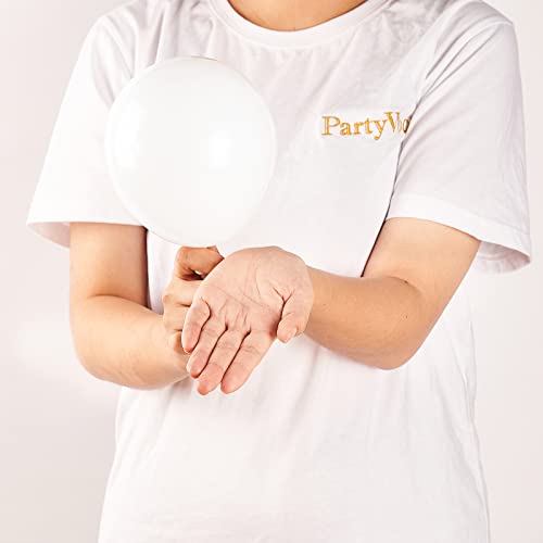 Image of PartyWoo Balloons, 50 pcs 5 Inch Matte White Balloons, for Balloon Garland or Balloon Arch as Party Decorations, Wedding Decorations, Neutral Baby Shower Decorations, White-Y13 (Pack of 3)