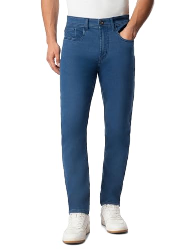 Image of INKD Men's Regular Fit Jeans - Mid-Rise | Cotton Blend | Classic Styling | Contrast Stitch | Stretchable Fabric | Classic 5 Pocket Styling (Available in Plus Sizes)