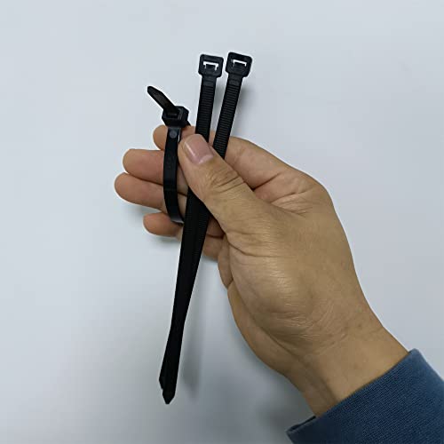 Zip Ties 100 Pcs 8 Inch Cable Zip Ties Heavy Duty With 120 Lbs Tensile Strength, Premium Plastic Wire Ties, Uv Resistant Cable Ties, Self-Locking Black Nylon Cable Tie Straps #TOP3