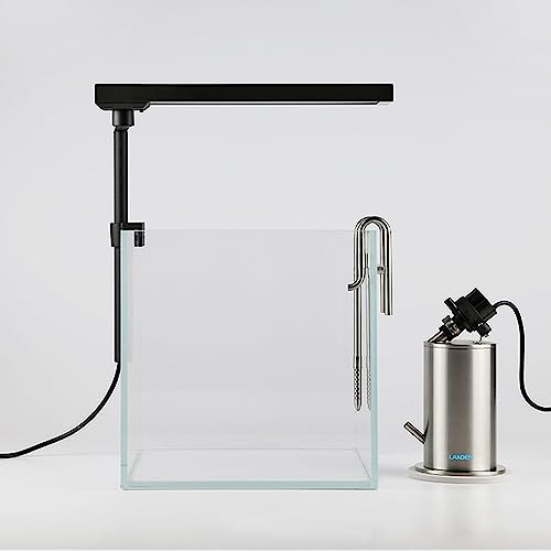 Image of LANDEN PURA 50 Mini External Canister Filter for Aquarium System, up to 5 Gallon, Stainless Steel Aquarium Canister with Water Pump, Multi-Layer Filtration