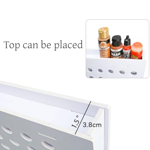 Image of HAN SHENG 49 Hole Craft Paint Storage Organizer - Wall Mounted, Removable Paint Organizer Box - 2oz Bottle Organizer