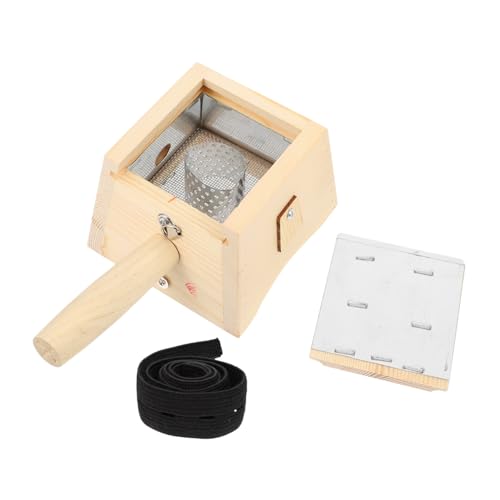 SEWOART 1 Set Boxes Wooden Moxibustion Box Moxa Burner Holder Moxa Holder Moxa Heat Tank Moxibustion Burner Holder Body Moxibustion Massager Body Massager Moxibustion Jar Purifier Yellow