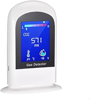 Scondaor CO2 Detector Meter, Indoor Air Quality CO2 Monitor with NDIR Sensor 400-5000 PPM, Desktop and Portable Carbon Dioxide Detector Monitor with Temperature and Humidity Gauge Meter
