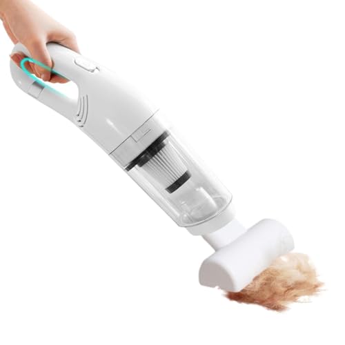 Zuasdvnk Vacú de la Mano inalámbrica, vacío de Mano inalámbrica | Herramienta de Limpieza portátil de removedor de Polvo - Pequeña de peluquería para Mascotas con Cabezales de Limpieza para la