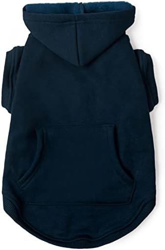 Koneseve Dog Hoodie Fleece Puppy Clothes Warm Sweater with Hat for Small Dogs Cat Hooded Shirt Kitten Pet Basic Hoodies Sweatshirt with Pocket Doggie Soft Winter Coat Apparel (Blue; S)