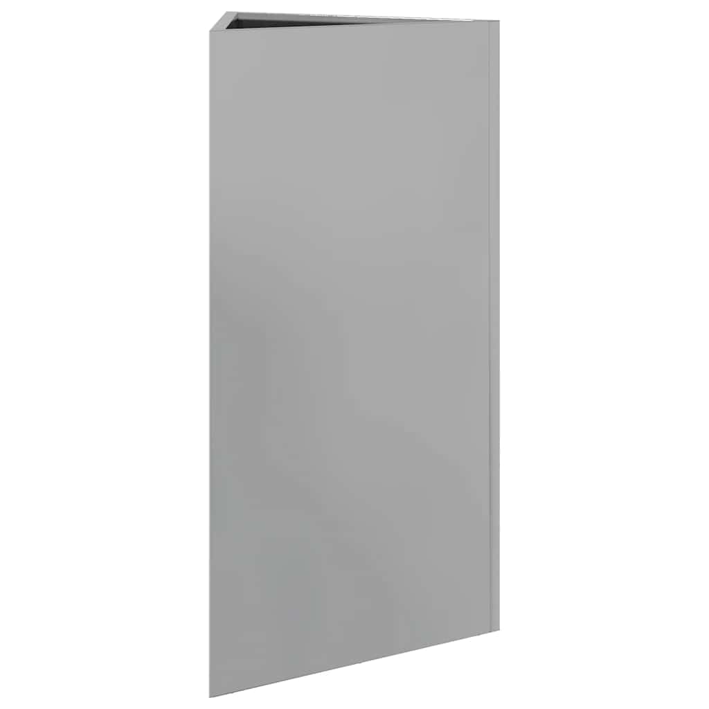 Macetas triangulares de acero galvanizado, 2 unidades, 40 x 40 x 75 cm, bancal alto para balcón, terraza, jardín, jardinera estable para exteriores