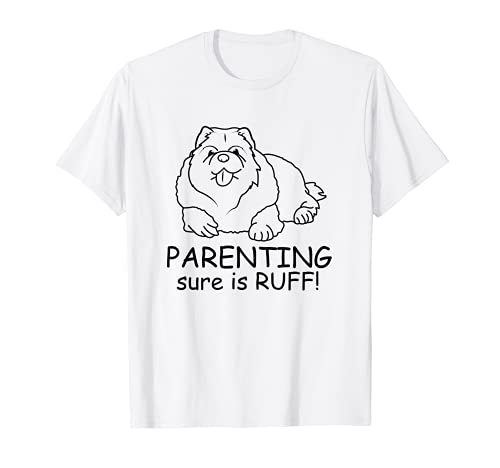 Chow Chow Dog Love-r Cute Funny Dog Mom T-Shirt, White