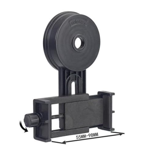 Adaptador de cámara para teléfono compatible con telescopios y monoculares negros