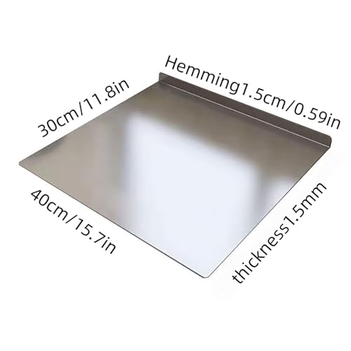 Tabla de cortar rectangular de acero inoxidable 39.9x30 cm miniatura 3