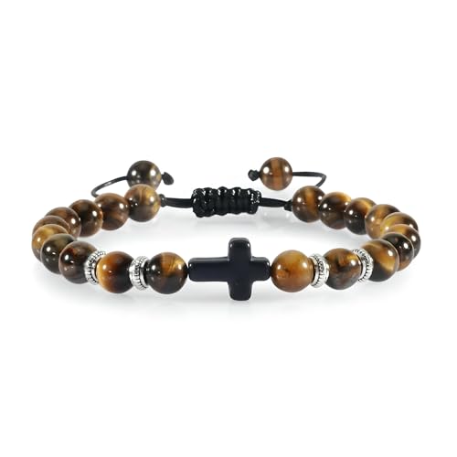 Orthodox Prayer Rope Handmade Natural Stone Wooden Beaded Bracelet, Christian